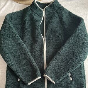 Green Sherpa Zip-Up Jacket